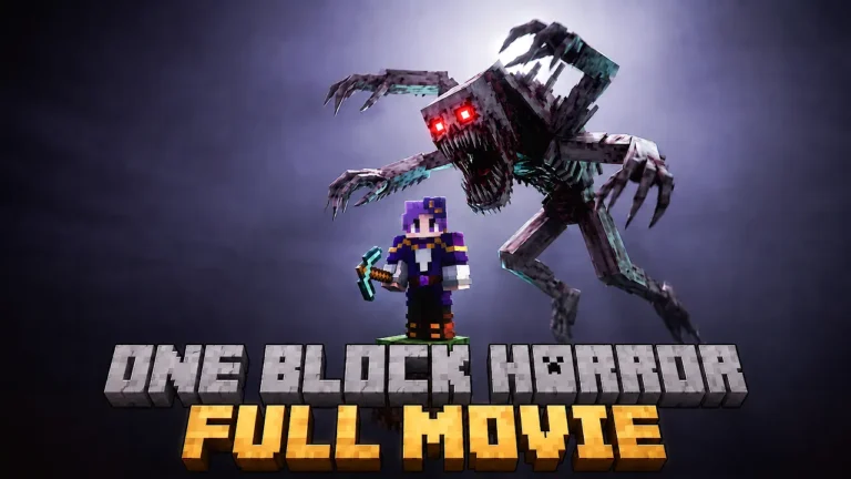Minecraft One Block With Every Horror Mod [Full Movie]