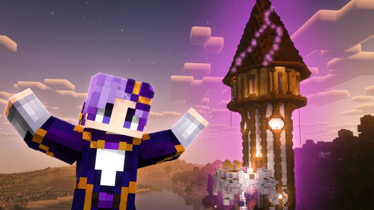 Building a Wizard Tower to Save My Minecraft Village!