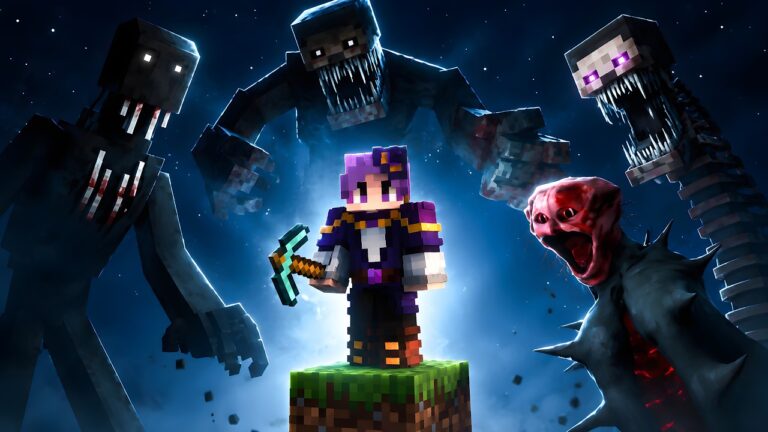 Trying to Survive One Block With Every Minecraft Horror Mod!